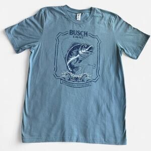 Tultex Unisex T-Shirt L Blue Graphic Cotton Casual